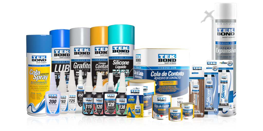 Vários produtos Tek Bond